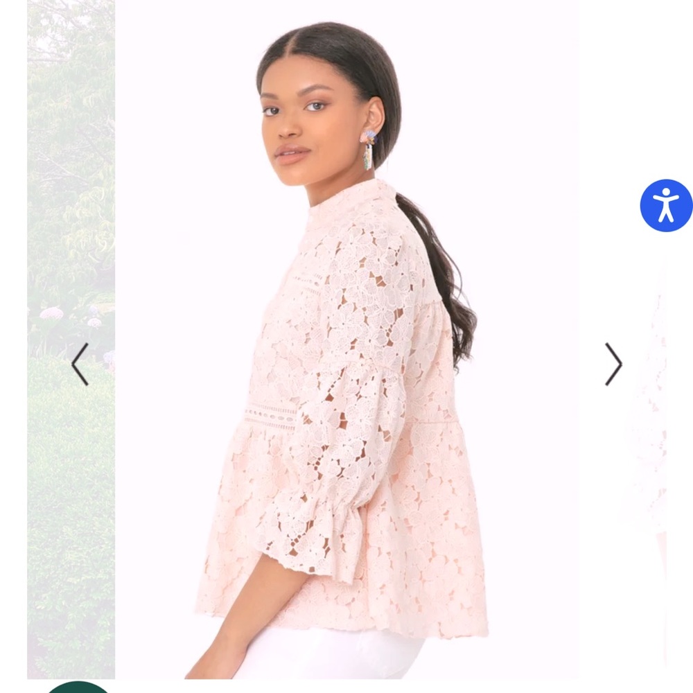 Orchid pink lace Helena top